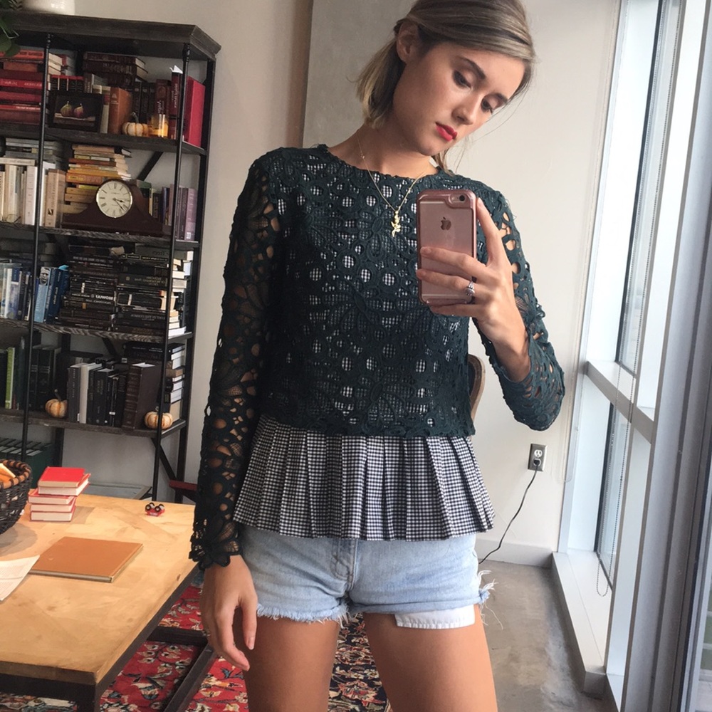 Maeve Anthro Peplum Top